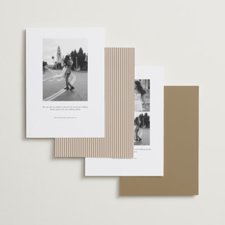 This is a vanilla foil stamped save the date cards with foil pressed by Benita Crandall called vintage border printing on recycled smooth signature in standard