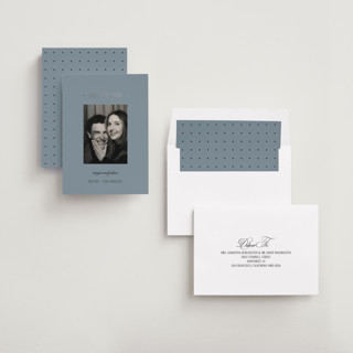 This is a celestial foil stamped save the date cards with foil pressed by Kelly Watkins called so luxe printing on recycled smooth signature in standard
