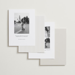 This is a quartz foil stamped save the date cards with foil pressed by Jenny Millington called boxed in printing on recycled smooth signature in standard