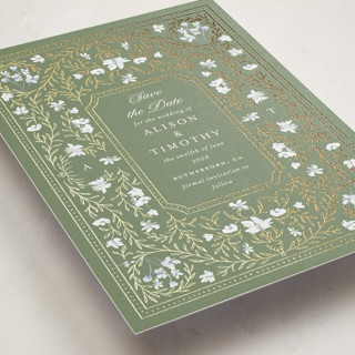 Victorian Foil-Pressed Save The Date Cards by Claudia Orengo | Minted