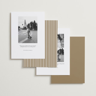This is a pearl foil stamped save the date cards with foil pressed by Leah Bisch called union printing on recycled smooth signature in standard