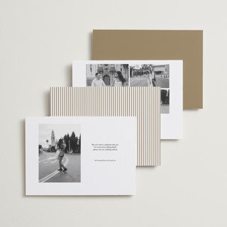 This is a cloud foil stamped save the date cards with foil pressed by Ashlee Townsend called classic city printing on recycled smooth signature in standard