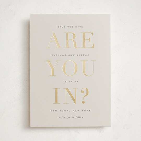 are you in?