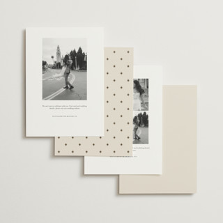 This is a champagne foil stamped save the date cards with foil pressed by Griffinbell Paper Co. called seaside printing on signature in standard