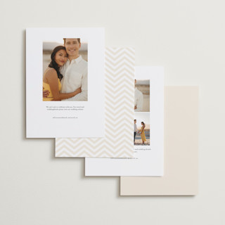 This is a champagne foil stamped save the date cards with foil pressed by mo kelley called frame printing on recycled smooth signature in standard