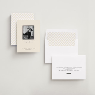 This is a champagne foil stamped save the date cards with foil pressed by mo kelley called frame printing on recycled smooth signature in standard