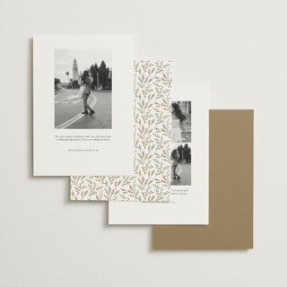 This is a snow foil stamped save the date cards with foil pressed by Laura Hankins called wildflora printing on signature in standard