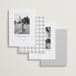 This is a cloud foil stamped save the date cards with foil pressed by Inkblot Design called corners printing on recycled smooth signature in standard