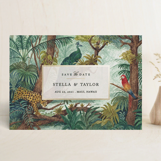 The Island Foil Pressed Save Date Cards By Elly Minted The Island Foil Pressed Save Date