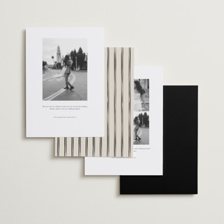 This is a nero foil stamped save the date cards with foil pressed by Pati Cascino called surprise! printing on recycled smooth signature in standard