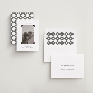 This is a quartz foil stamped save the date cards with foil pressed by Jenny Millington called scrapbook frame printing on recycled smooth signature in standard