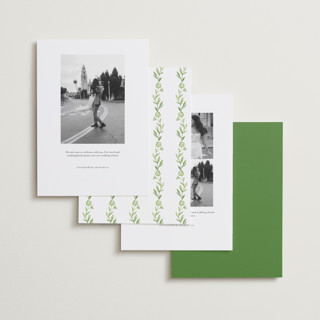This is a garden foil stamped save the date cards with foil pressed by Petra Kern called paperie printing on recycled smooth signature in standard