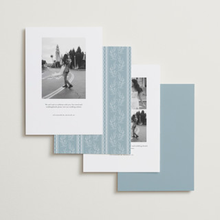 This is a cotton foil stamped save the date cards with foil pressed by Jennifer Postorino called classic frame printing on recycled smooth signature in standard