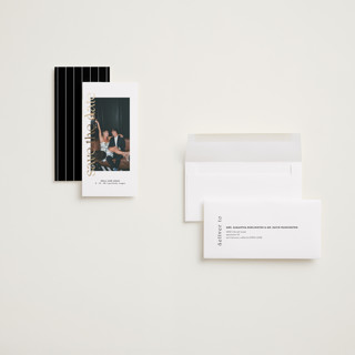 This is a pearl foil stamped save the date cards with foil pressed by Roxy Cervantes called cover page printing on recycled smooth signature in tall
