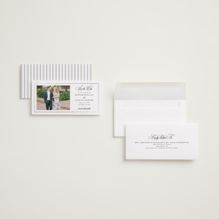 This is a snow foil stamped save the date cards with foil pressed by Sarah Brown called traditionally printing on recycled smooth signature in tall