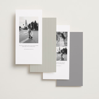 This is a fog foil stamped save the date cards with foil pressed by Baumbirdy called pearls printing on recycled smooth signature in tall