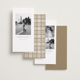 This is a moonstone foil stamped save the date cards with foil pressed by Robert and Stella called film printing on recycled smooth signature in tall