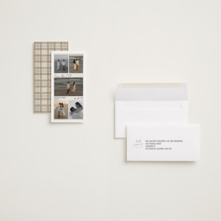 This is a moonstone foil stamped save the date cards with foil pressed by Robert and Stella called film printing on recycled smooth signature in tall