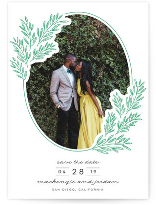 photo of Growing Together Letterpress Save The Date Cards