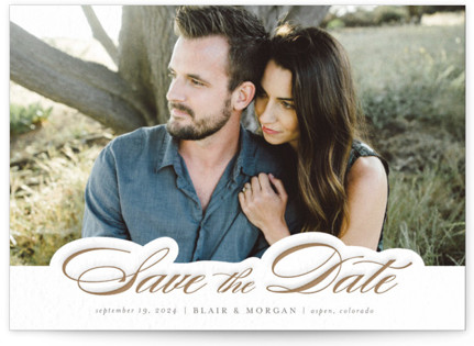 photo of Classically Pressed Letterpress Save The Date Cards