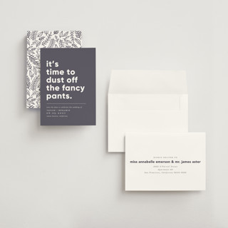 This is a river stone petite save the dates with standard by Erica Krystek called fancy pants printing on signature in petite