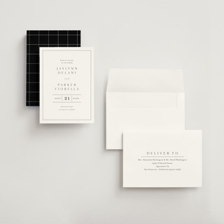 This is a cotton petite save the dates with standard by Stacey Meacham called warm affection printing on signature in petite