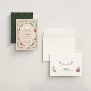 This is a forest floor petite save the dates with standard by Erin L. Wilson called disney’s snow white someday printing on signature in petite