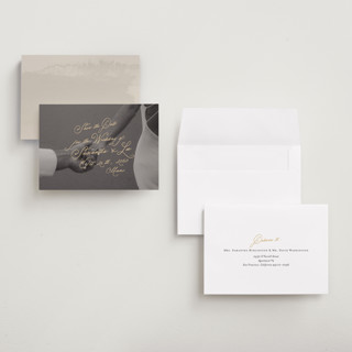 This is a wheat petite save the dates with standard by AK Graphics called twirl printing on recycled smooth signature in petite