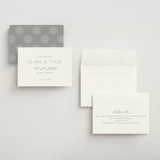 This is a smoke petite save the dates with standard by Vanessa Doyle called mark the calendar printing on signature in petite