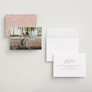 This is a snow petite save the dates with standard by Yaling Hou Suzuki called a fun ride printing on recycled smooth signature in petite
