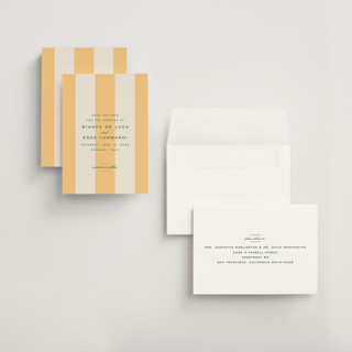 This is a sorbetto petite save the dates with standard by Megan Davis called campania printing on signature in petite