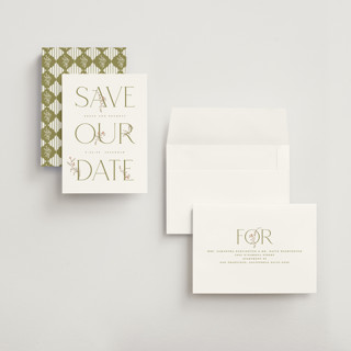 This is a ivy petite save the dates with standard by Susan Zinader called endless summer printing on signature in petite