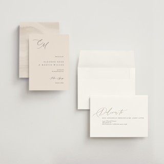 This is a linen petite save the dates with standard by Kelly Schmidt called corner printing on signature in petite