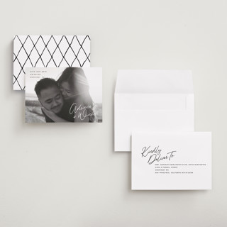 This is a cotton petite save the dates with standard by Hooray Creative called adriana printing on recycled smooth signature in petite