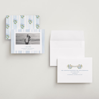 This is a ocean petite save the dates with standard by Creo Study called coastal crest printing on recycled smooth signature in petite