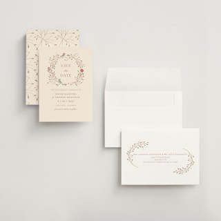 This is a autumn petite save the dates with standard by Morgan Ramberg called disney storybook printing on signature in petite