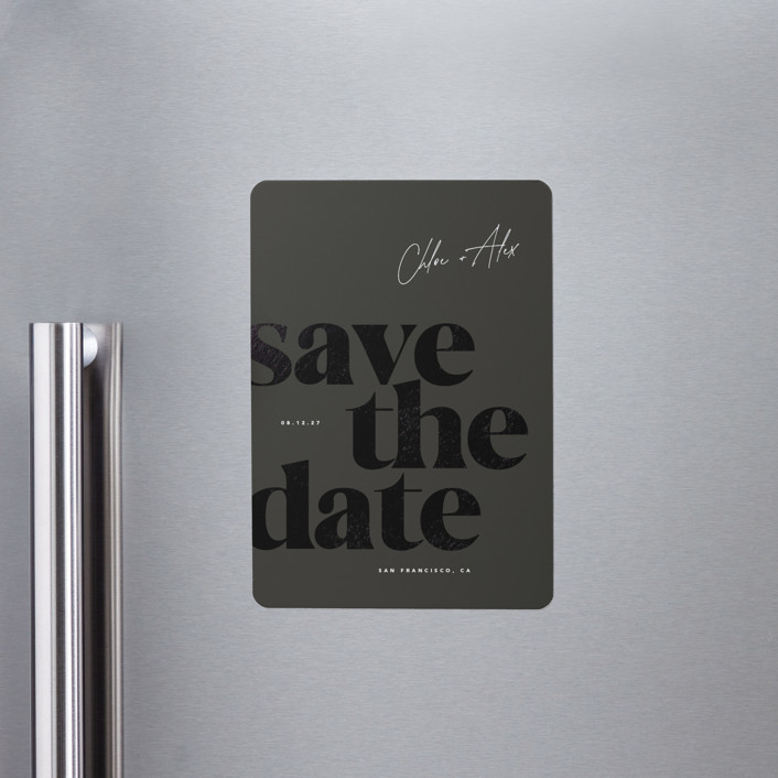 retro FoilPressed Save the Date by Eric Clegg Minted