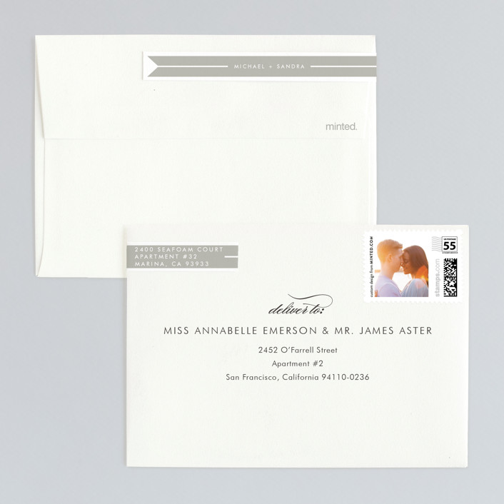 Modern Ribbon Save The Date by Jill Means Minted