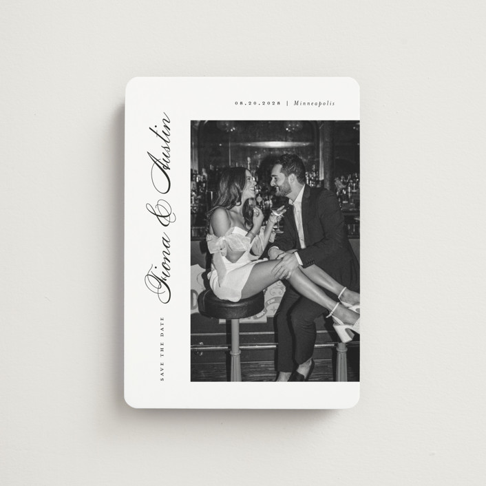 "Lovely Day" - Save The Date Magnets in Onyx by Michelle Taylor.