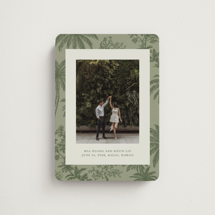 "Tropicale" - Destination Save The Date Magnets in Jungle by Jenna Holcomb.