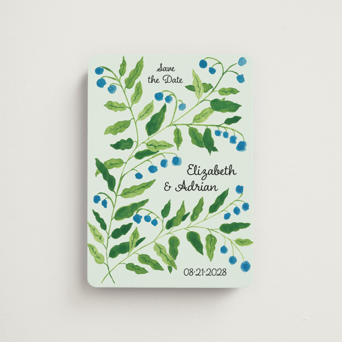 "Lily of the Valley" - Save The Date Magnets in Mint by Claire.