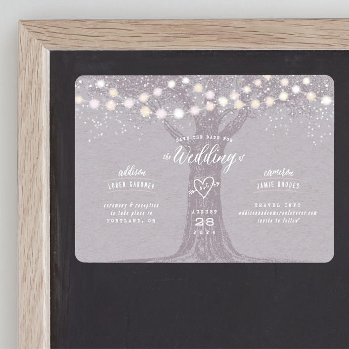 garden lights save the date magnets by hooray creative minted garden lights