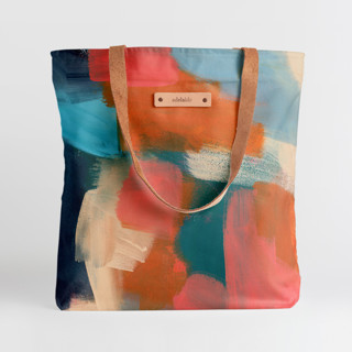 This is a salmon snap totes by Lindsay Megahed called shuffle in standard