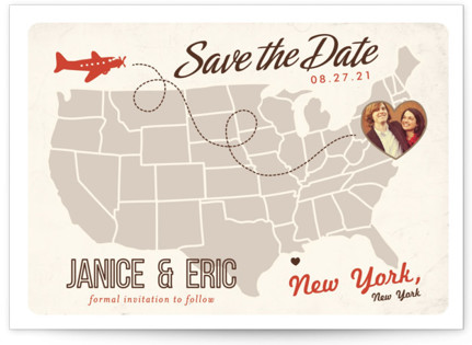 photo of Up And Away Save The Date Postcards