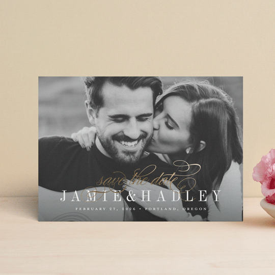 Moment FoilPressed Save the Date Postcards by Jessica Williams Minted