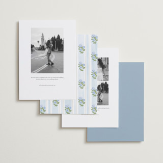 This is a ocean save the date with standard by Creo Study called coastal crest printing on recycled smooth signature in standard