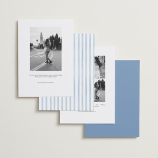 This is a ocean save the date with standard by Creo Study called pillowy border printing on recycled smooth signature in standard