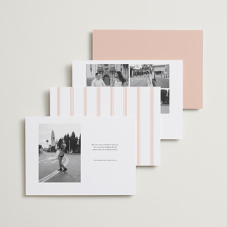 This is a peony save the date with standard by Baumbirdy called rosebud printing on recycled smooth signature in standard