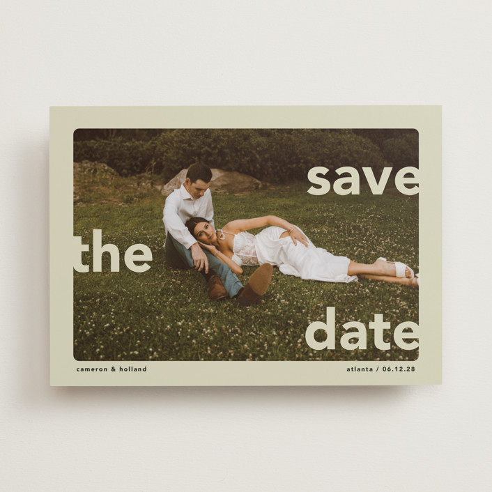 "save.the.date" - Save The Date Cards in Mint by Lori Wemple.
