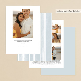 This is a snow save the date with standard by Snow and Ivy called enchantment printing on recycled smooth signature in standard